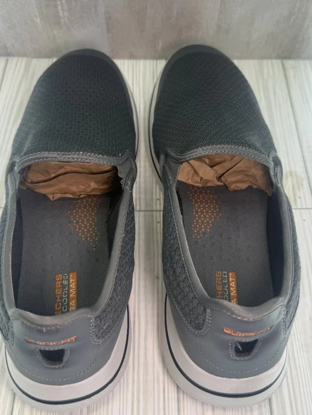 Skechers GOwalk 5 Ultra Go Goga Mat Slip On Shoes Men’s 13 Navy Gray 65474W